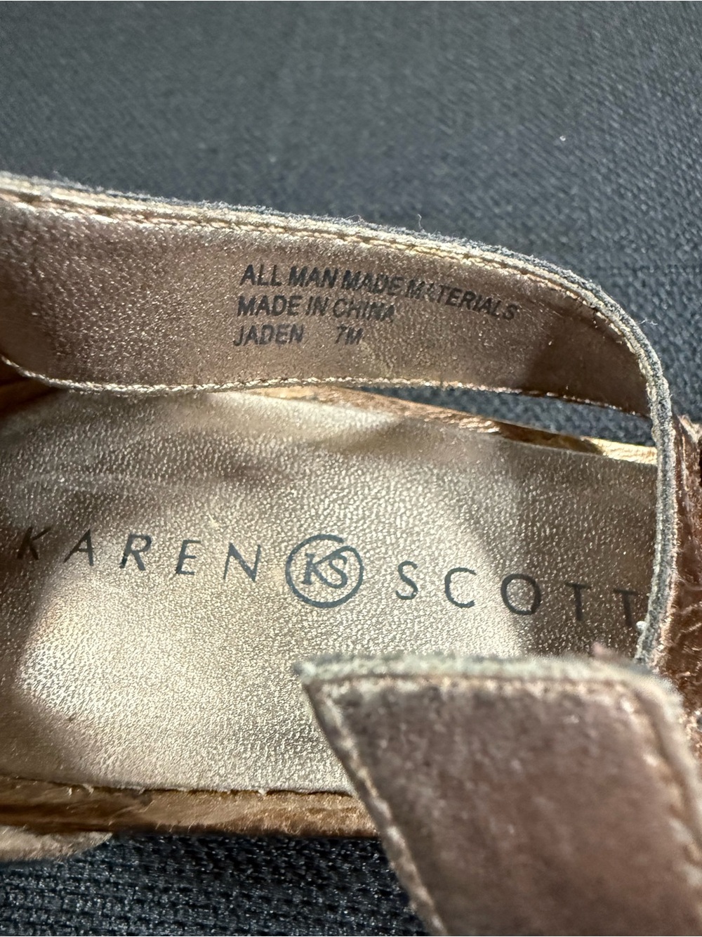 Karen Scott Bronze Jeweled T-Strap Heels‎ - Picture 3 of 8